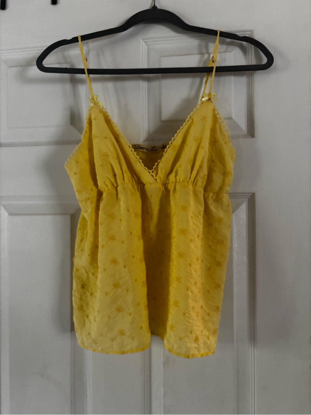 Liberty Love Sunny Yellow Eyelet Camisole